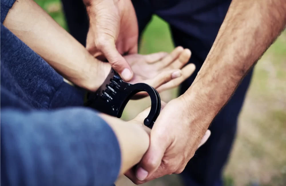 Man being arrested